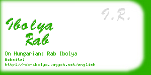 ibolya rab business card